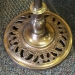 Antique Vintage Glass and Brass Floor Standing Ashtray